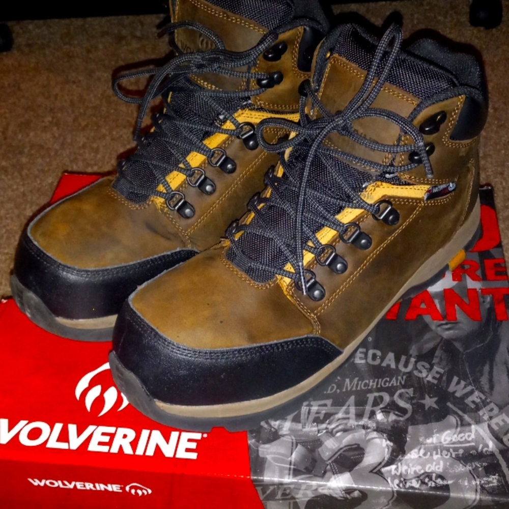 Wolverine steel toe work boots 10.5